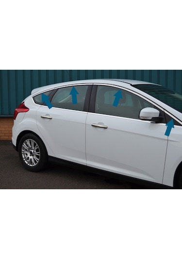 Ford Focus 3 Hb Cam Çıtası Çerçevesi Kromu Nikelajı Komple