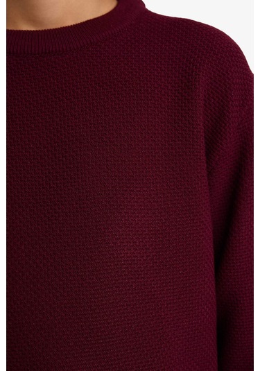 Defacto Erkek Çocuk Bisiklet Yaka Triko Kazak G5563a825wnbr464 Bordo-br464