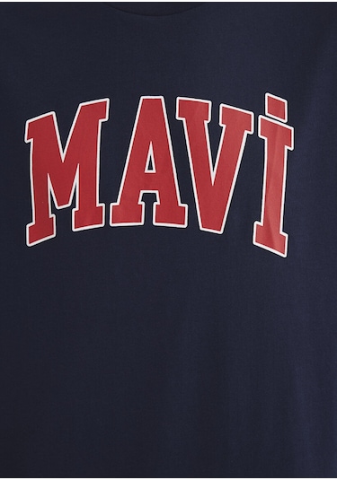 Mavi Mavi Logo Baskılı Koyu Lacivert Erkek T-shirt M0611711-84371 Koyu Lacivert