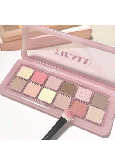 12 Renk Göz Farı Paleti Düşük Doymuş Toprak Pembe Mor Göz Farı Glitter 04 01