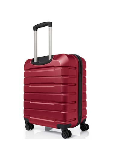 Unisex 4 Tekerli Kilitli Kabin Boy Valiz Bavul Bordo