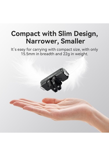 Djı Action 5 Pro / 4/3 Amagisn Metal Manyetik Hızlı Bırakma Dağı Çift Arayüz Adaptörü İçin Siyah