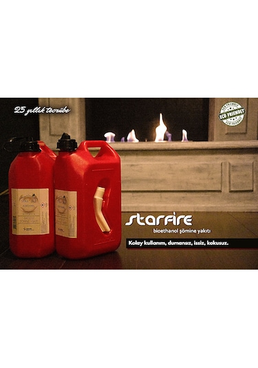 Starfire - Bioethanol Şömine Bacasız Yakıtı - 5 Litre