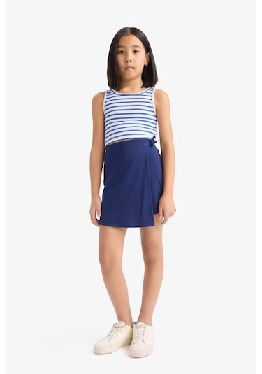 DeFacto Kız Çocuk Basic Düz Şort Etek B4465A825SMNV131 Lacivert DeFacto Kız Çocuk Basic Düz Şort Etek B4465A825SMNV131 Lacivert