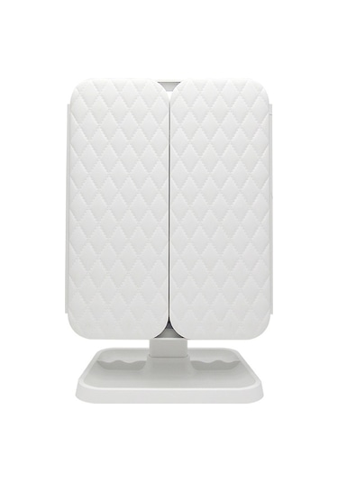 Flybuy Üçlü Sıcaklığı Renk Makyaj Led Katlı Kade Büyütme Aynası Ayarlanabilir 3 +3x +2x Ks Beyaz