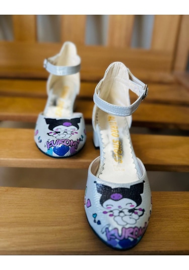 Gala Kuromi Baskılı Topuklu Ayk Gri