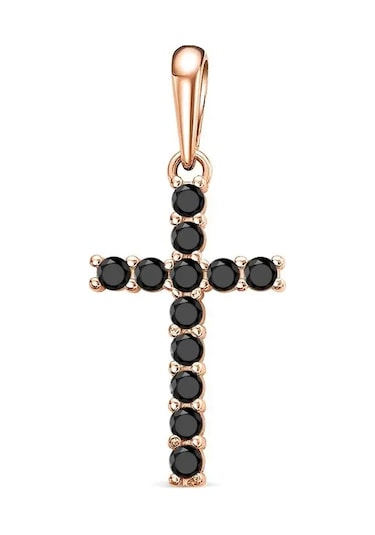 Gold Plaza Jewelry Zağlı Gümüş 925 Kolye Haç Kolye Ucu 168681013 Altın Rengi