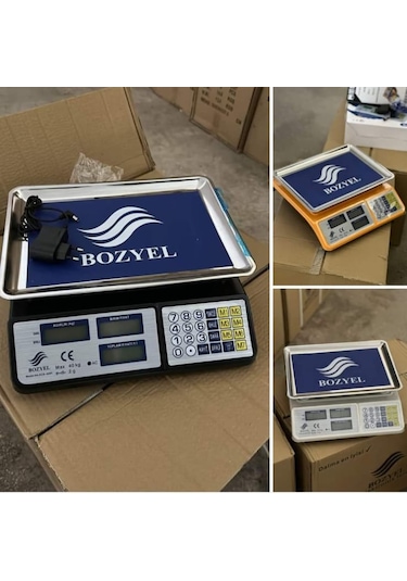 Acs-809t- 40 Kg Elektronik Terazi-çelik Kefe-çift Yönlü Ekran Tar