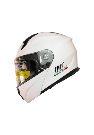 Motoanl Güneş Vizörlü Ece 22.06 Sertifikalı New Motor Kaskı V2 Whıte Beyaz