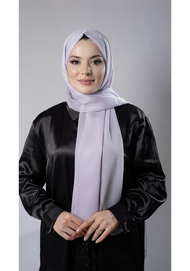 Lila Düz Klasik Şal Şifon Kumaş Janjan Abiye 202108 28 Lila