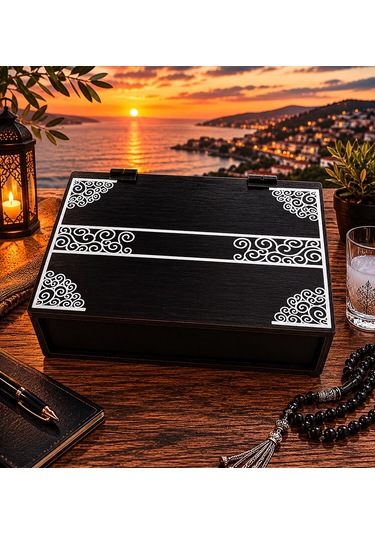 Kişiye Özel Ahşap Kutulu 2 Li Rakı Bardağı Ve Çakmak Hediye Seti