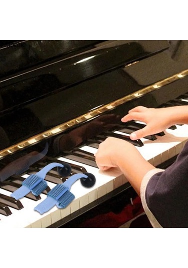 Youmex Piyano El Konumu Düzeltici, Başlangıçcı Çocuklar İçin, Dayanıklı Malzeme, El Becerilerini Geliştirir, Taşınabilir Tasarım - Mavi 2 Adet