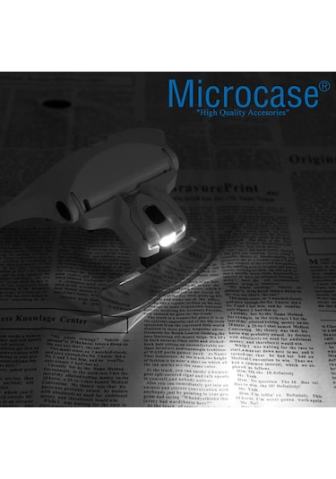 Microcase 9892B1 - Al2350 Gözlük Tipi Işıklı Kafa Büyüteci 5 Farklı Lens
