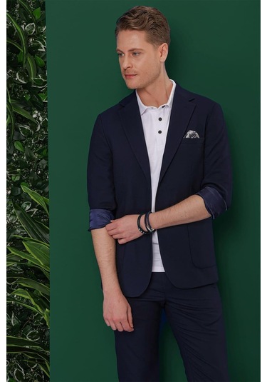 C 639 Slim Fit Lacivert Spor Ceket Lacivert