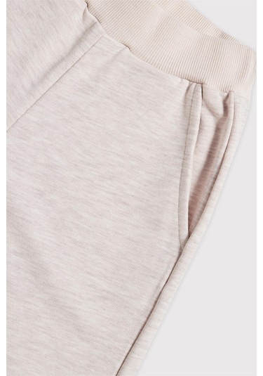 Kids Girl Geniş Paça Jogger Eşofman Altı Bej