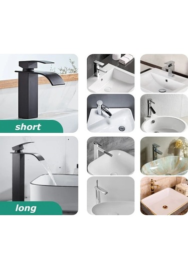 Maoyaya Banyo Bakır Çekirdek Şelale Havzası Musluğu - Paslanmaz Çelik, Çok Renkli Seçenek Çok Renkli