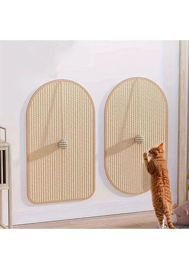 Honeybeeshop 33x55 Oval Asili Tüylü Kedi Tirmalama Pedi Sarkan Toplu Dayanikli Koltuk Koruyucu Oyunca