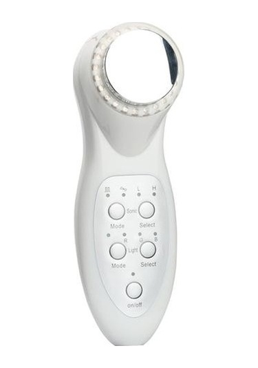 Ultrasonik Led 7 Renk Işık Masaj Cilt Bakım Cihazı Nkhgh5 Beyaz