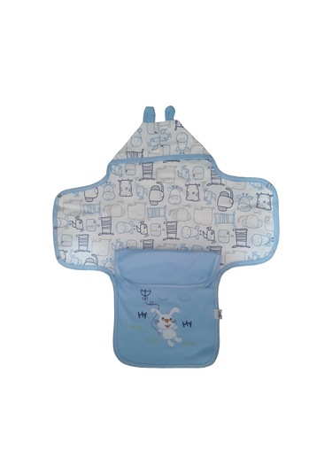 Aymix Erkek Bebek Için Kapüşonlu Penye Kundak Battaniye Mavi