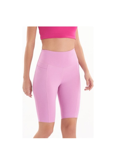 Josejuan Kadın Toparlayıcı Yüksek Bel Cep Detaylı Spor Biker Tayt 7108-lila Lila