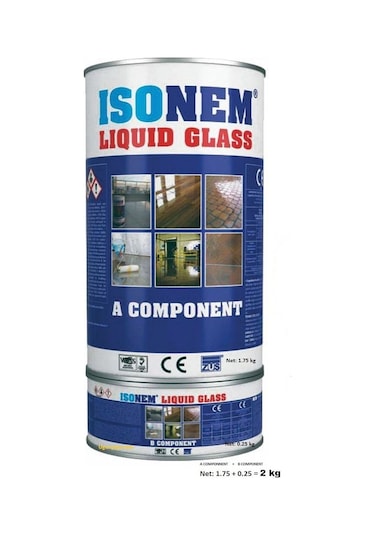 Isonem Lıquıd Glass (Sıvı Cam) Şeffaf Zemin Su Yalıtımı 2 Kg