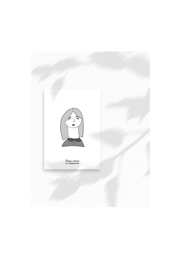 Kadın İllüstrasyon Baskılı A3 Duvar Posteri-3-2539