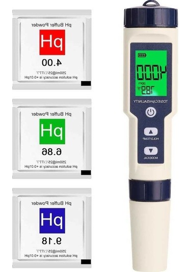 Maoyaya Profesyonel Su Kalite Dijital Test Cihazı Ph/ec/tds/tuzluluk/termometre