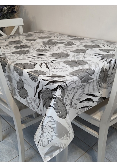 Elyaflı Pvc Masa Örtüsü Modern, Dayanıklı, Silinebilir Ve Şık Görünüm Siyah