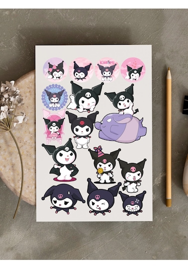 Sanrio Kuromi Anime Tasarım Stickers Çıkartma Pytkstk175
