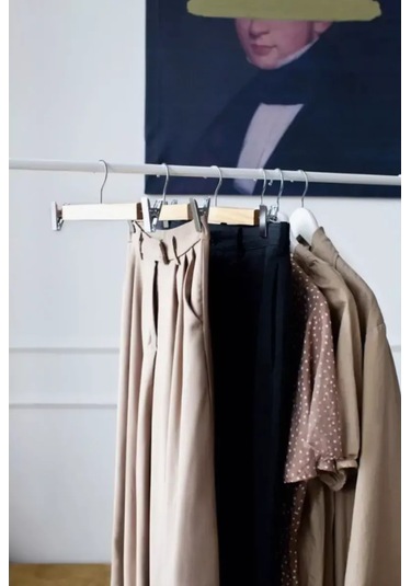 Sfrmarket Ahşap Pantolon Ve Etek Askıları 3'lü Set 201200768 Kahverengi