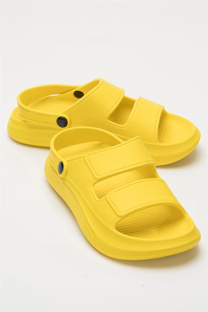 Unisex Ortopedik Deniz Havuz Terliği Sandalet Sarı Sarı