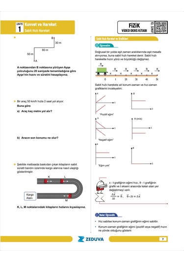 Zeduva Yayınları Fizikfinito 10. Sınıf Maarif Modeli Fizik Notları