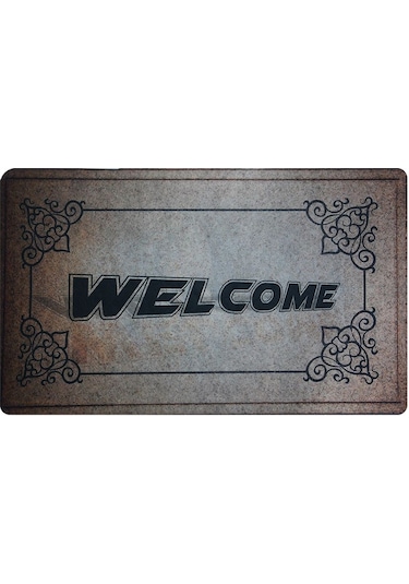 Welcome Yazılı Kaliteli Kauçuk Kapı Önü Paspas