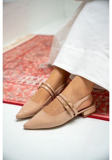 Holly Çift Toka Detaylı Babet Nude