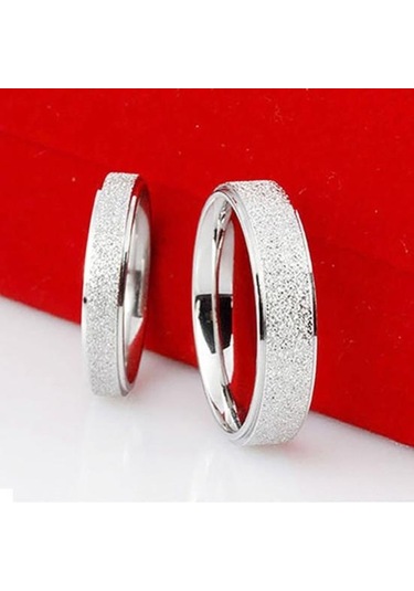 Altın Erkek Kadın Düğün Paslanmaz Band Yüzük Mat Çelik Yüzük Takı Çift Hediye Us 9 Altın