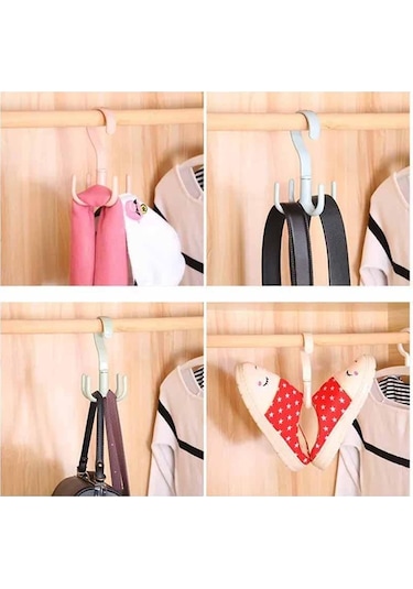 Pembe Jjyy 1 Adet Ev Çok Fonksiyonlu Döner Ayakkabı Raf Balkon Kurutma Rafı Kravat Bel Çantası Kanca Açık Ayakkabı Şapka Kurutma Raf Kanca Pembe