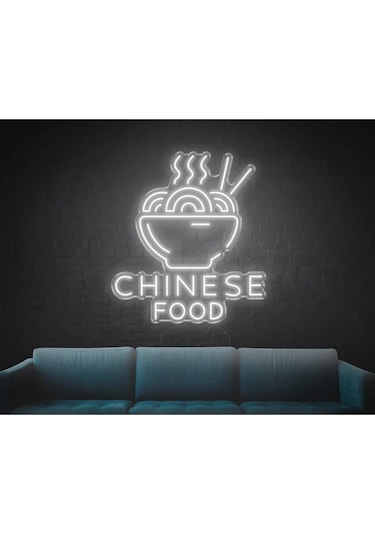 Twins Led Chinese Food Yazılı Ve Şekilli Neon Tabela Beyaz Model:model:27043366 Beyaz
