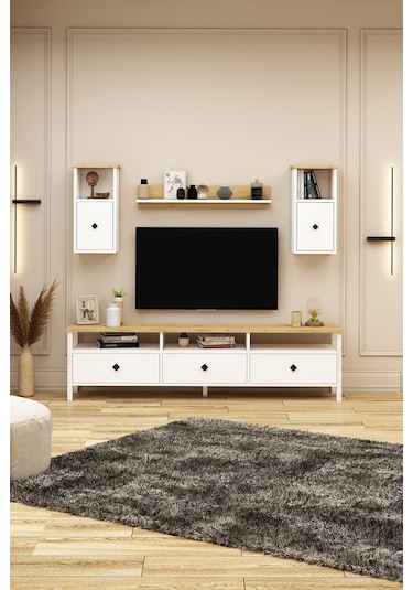 Remy Tv Ünitesi 180 Tv-d2u1 Sepet - Beyaz Sepet - Beyaz