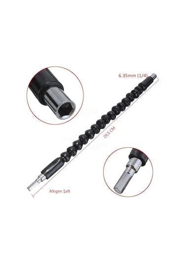 Esnek Matkap Ucu Körüklü Oynarbaşlık Uzatma Şarjlı Vidalama Ucu N11.7032