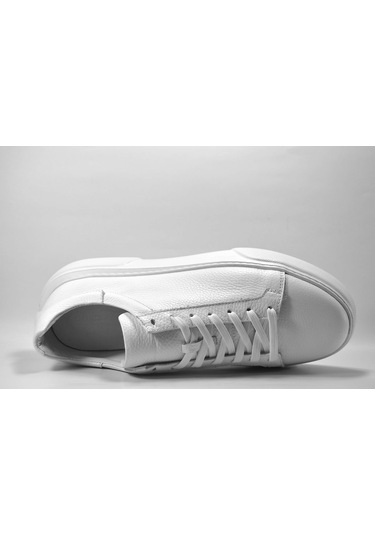 Onlo Ayakkabı MN.1091 Hakiki Deri Beyaz Casual Erkek Ayakkabı Beyaz