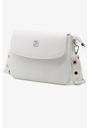 Just Polo Yeni Sezon Kolon Askılı 4 Bölmeli Kadın Omuz Çantası Ve Cüzdan Kombini Pbu217402 Beyaz