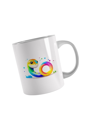 Rengarenk Yılanlı Bardak B0014