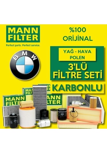 Bmw 1.16I F20/F21 Mann Filtre Bakım Seti 2012-2015