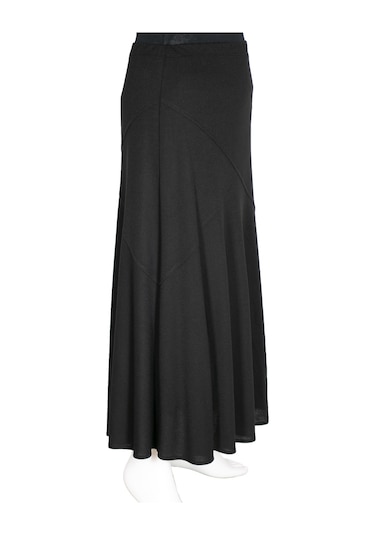 Hesna Kadın Firdevs Firuze Astarlı Çapraz Model Siyah Etek 001