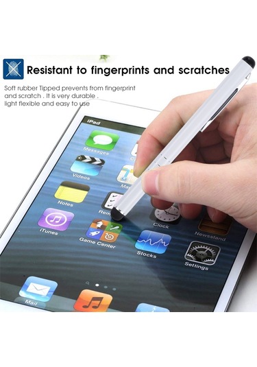 Evrensel Üç Halkalı Cep Telefonu Yazı Kalemi Beyaz