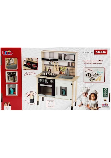 Sesli Ve Işıklı Miele Aksesuarlı Ahşap Mutfak Seti