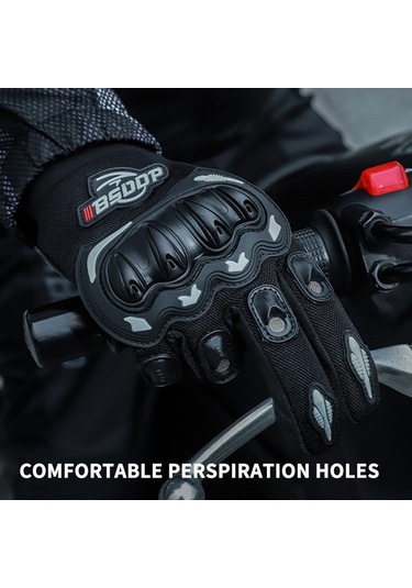 Yingfu 4 Mevsim Nefesli Rh-a0107 Motosiklet Eldiveni, Çarpmaya Dayanıklı, Dokunmatik Ekran Uyumlu, Yeşil L Beden