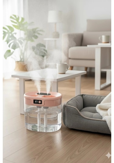 Blic Bhw-13 Pembe Digital Çift Sprey Hava Nemlendirici 1.5 Litre Kapasiteli, Ultrasonik Soğuk Buhar