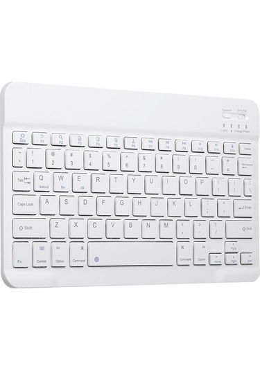 Monyee 10 İnç Şarj Edilebilir Bluetooth Klavye Ve Fare Seti, 78 Tuşlu İnce Tasarım, 3 Dpı Ayarlı Fare, Çoklu Sistem Uyumlu, Beyaz Diğer