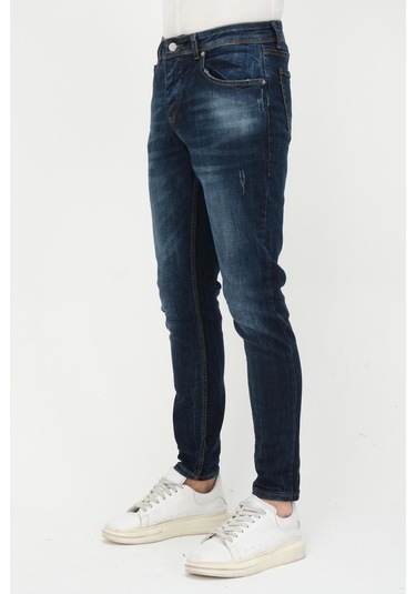 Taş Yıkamalı Slim Fit Erkek Kot Pantolon